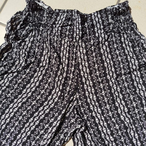Summer wide leg pants size S, like new, black and white print