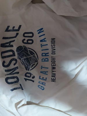 Lonsdale men's windbreaker jacket like new, white and blue, size S