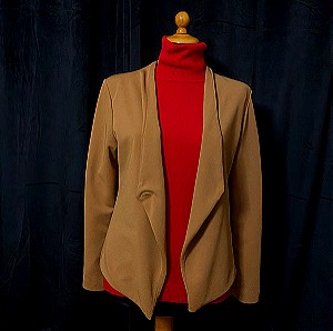 Γυναικείο σακάκι ανοιξιάτικο S/M σε ταμπά χρώμα