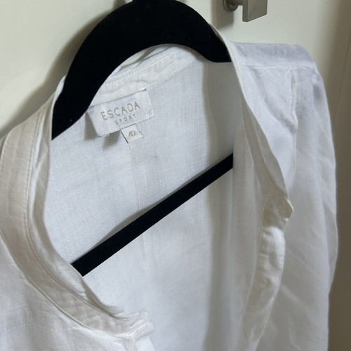 Escada linen shirt, white, size L / 40 / 12