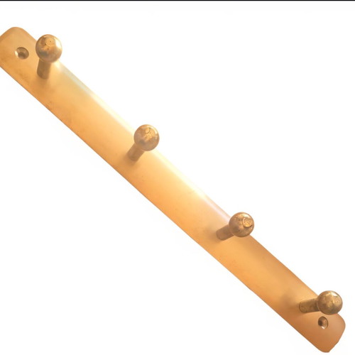 Brass coat rack 4 hooks 38 cm like new