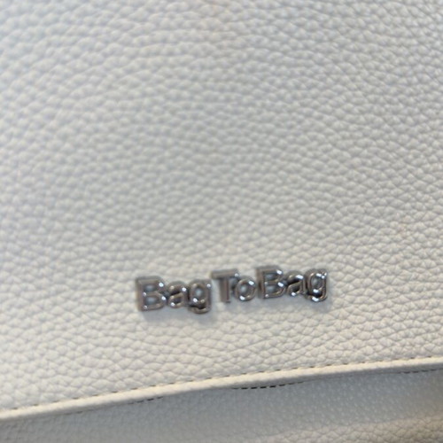 Bag to Bag White Crossbody Bag New with Chain and Silver Details