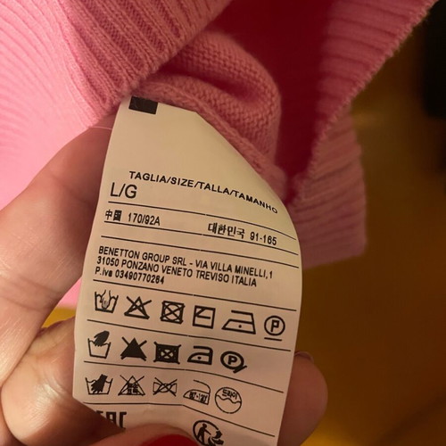 Benetton plus size wool and cashmere pink vest like new, large