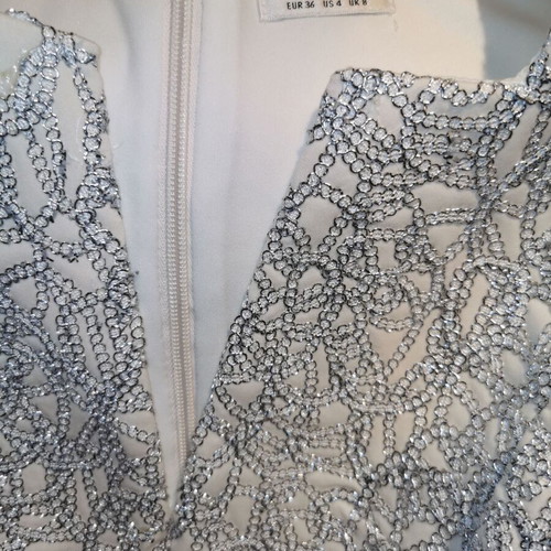 Miss Selfridge cocktail dress with silver embroidery