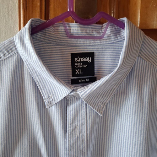 Sinsay Slim Fit Men's Shirt XL Striped Like New