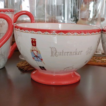 Christmas breakfast set used with nutcrackers