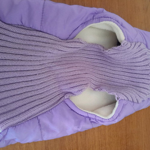 Dog jacket for small breed like new, purple color