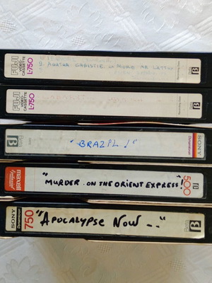 Beta video cassettes used, pack of 5