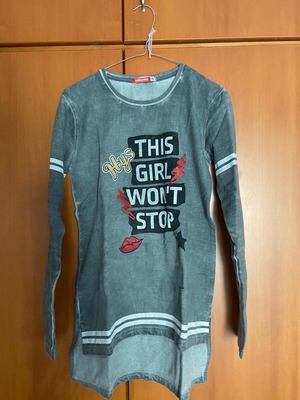 Long-sleeve blouse like new, gray, size S