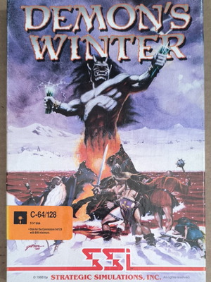 Demon's Winter SSI Commodore Disk used, big box