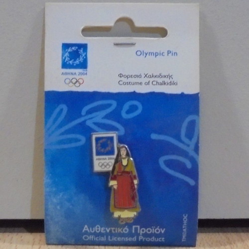 Olympic Pin Athens 2004 authentic, Costume of Chalkidiki