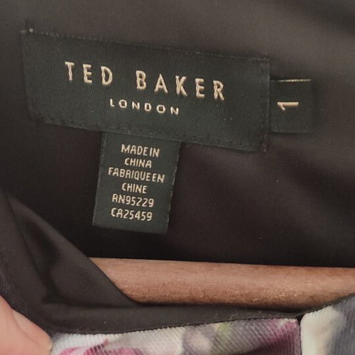 Ted Baker pencil midi dress new, floral multicolor black