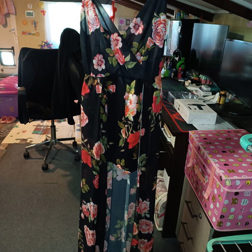 Floral Maxi Romper Dress like new, colorful, size S