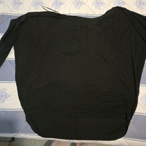 Women's black blouse like new with 3/4 sleeve, Greek made