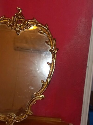 Antique bronze mirror collectible like new