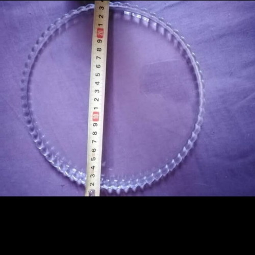 Vintage crystal cake stand with flat base like new