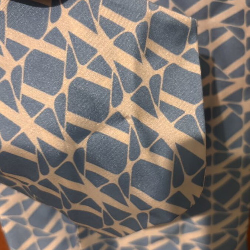 Vassia Kostara satin scarf like new, blue