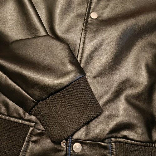 Men's leather jacket Large new, black Pull & Bear