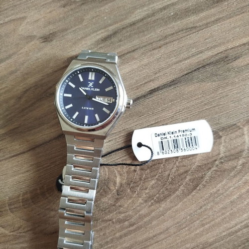 Daniel Klein 14150-3 men's wristwatch, blue dial, new with tag