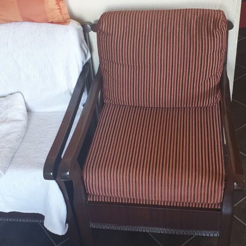 Retro solid wood armchairs like new, set of 2