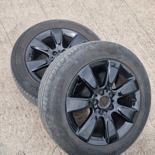 BMW 17" genuine black rims with Hankook Ventus tires like new