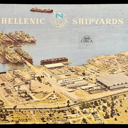 Hellenic Shipyards Scarammagas 1961 rare maritime industrial album used