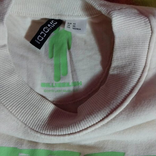 Billie Eilish sweatshirt beige new, H&M, sizes XS and S