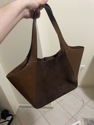 Handbag like new, brown leatherette