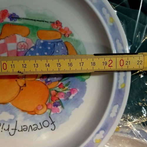 Forever Friends kids plates set new, 9 pieces, 21 cm, collectible teddy bears design