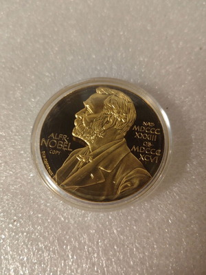 Commemorative Medal used, gold Nobel Prize related