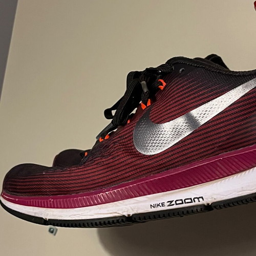 Nike Air Zoom Pegasus 38.5 sport shoe used, black with fuchsia details