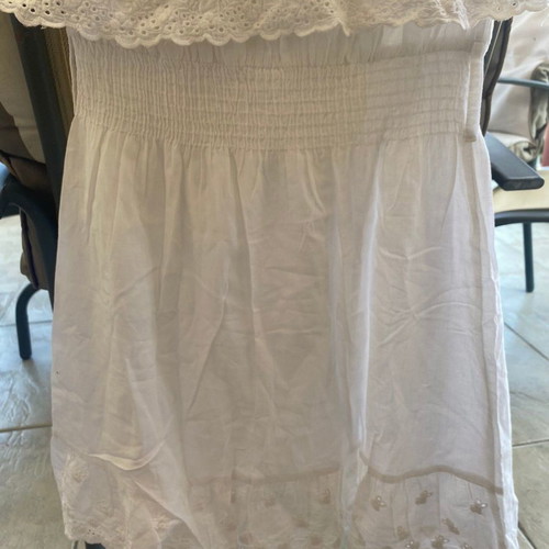 White dress with lace used, size M