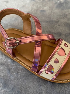 Mothercare παιδικά δερμάτινα πέδιλα Νο 25 άριστη κατάσταση ροζ-λευκό