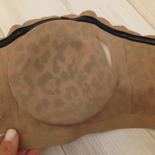 Leopard Bustier top new, size S, black and beige