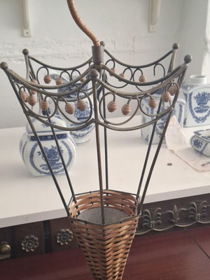 Umbrella stand used, old metal, 65cm height