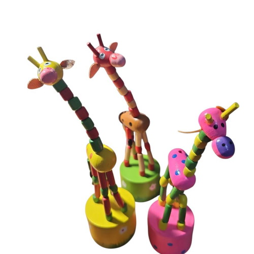 Handmade wooden toy used, set of 3 pieces