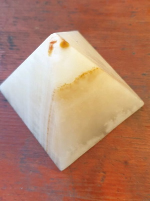 Alabaster pyramid like new