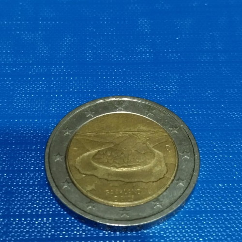 Two euro coin used, foreign