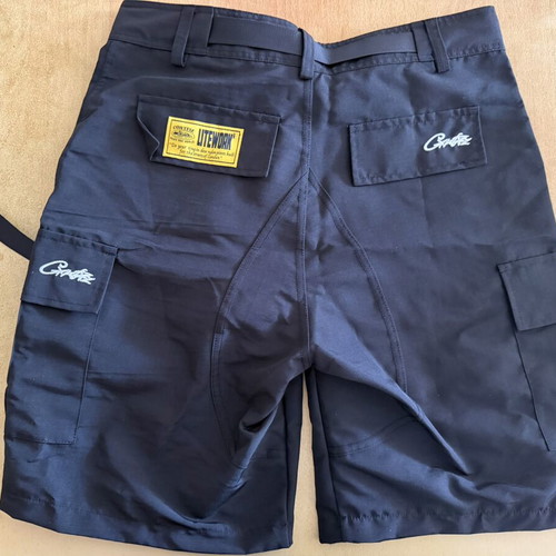 Corteiz Cargo Shorts Black new with tags, size L