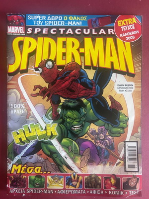 Vintage The Spectacular Spider-Man Comic with Hulk and Posters, like new