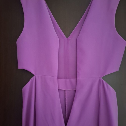 Mango jumpsuit size M used, purple with cutouts