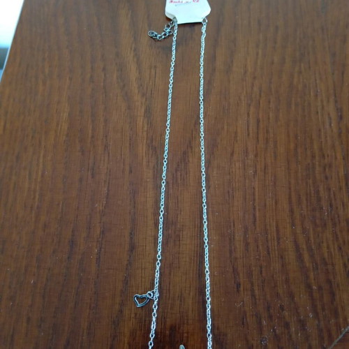 Necklace stainless steel length 23cm new, silver color