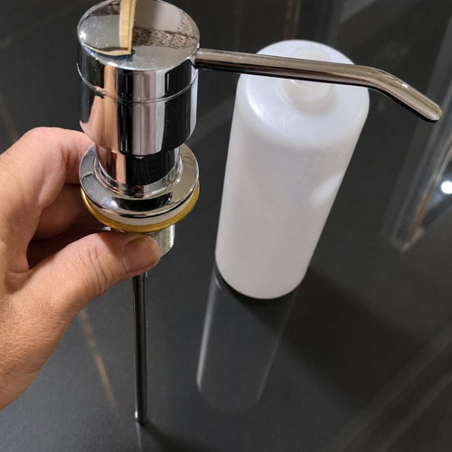 Built-in Kitchen Soap Dispenser Stainless Steel Brass Chrome 350 ml new