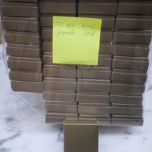 Bronze Jewelry Boxes Set of 50, 6×6 cm, new