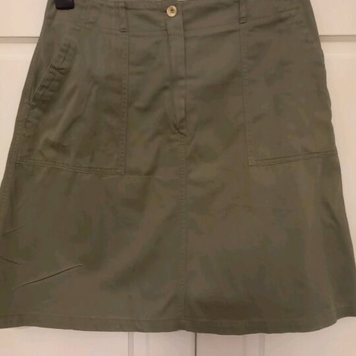 Forel skirt khaki cotton like new, size M