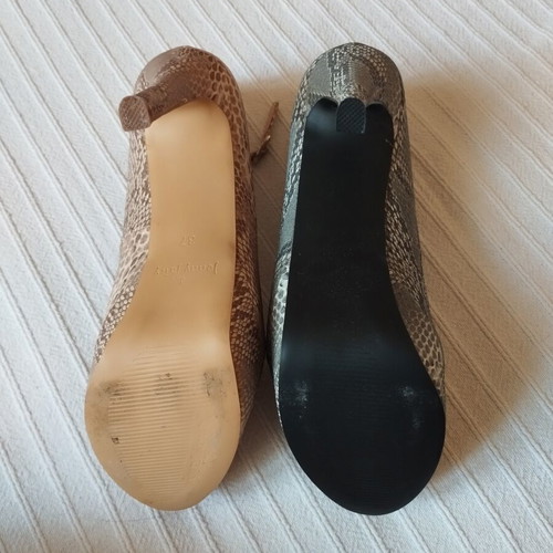 Peep-Toe Heels Jenny Fairy with Snake Print and Platform Size 37 New