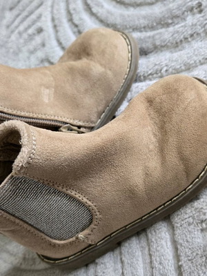 Hm suede ankle boots beige like new, size 23