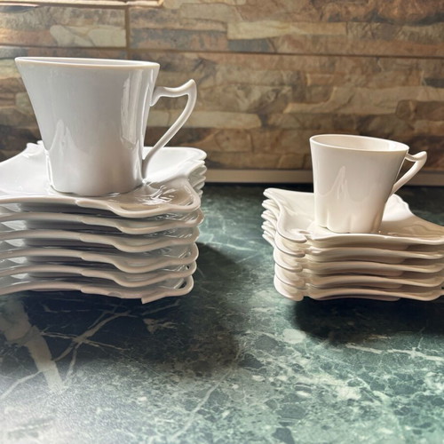 Cups small 6 and large 6 with saucers like new