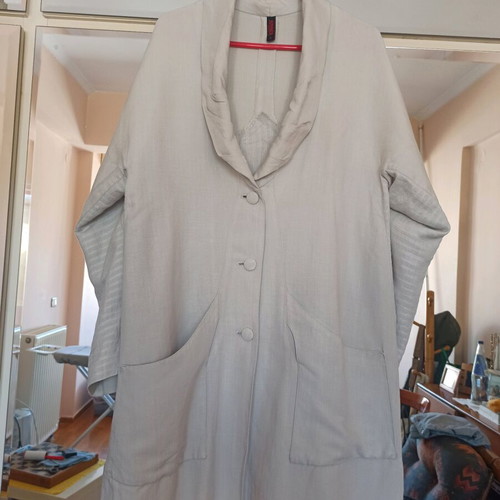 Linen coat Krines Berlin spring autumn like new, one size beige