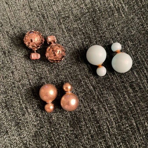 Earrings like new, set of 3 pairs